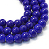 Baking Paint Glass Round Bead Strands DGLA-Q020-8mm-35-1