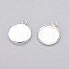 Brass Pendant Cabochon Settings X-KK-B534-D-S-2