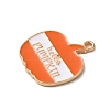 Thanksgiving Day Golden Tone Alloy Enamel Pendants ENAM-M002-02F-G-2