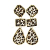 Alloy acrylic Dangle Stud Earrings EJEW-M075-01G-05-4