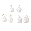 3Pcs 3 Styles Natural Keshi Pearl Pendants PALLOY-JF04240-1
