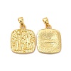 Rack Plating Brass Pendants KK-A177-19G-2