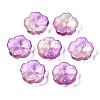 Transparent Spray Painted Glass Beads GLAA-Q089-003-G003-2