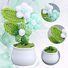 1Pc Hand Knitted Potted Plants Crochet Flower DJEW-SC0001-15B-5