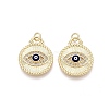 Brass Micro Pave Cubic Zirconia Pendants KK-N287-42G-03-1