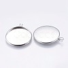 Tarnish Resistant 304 Stainless Steel Pendant Cabochon Settings STAS-I097-059-25M-2