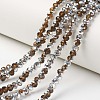 Electroplate Transparent Glass Beads Strands EGLA-A034-T4mm-M-2