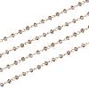 Handmade Rondelle Glass Beads Chains for Necklaces Bracelets Making AJEW-JB00037-05-1