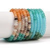 Glass & Natural Red Aventurine & Dyed White Jade & Topaz Jade & Quartz & Green Aventurin Beads Strands G-Z135-C03-2x4mm-2