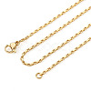 Brass Box Chain Necklace NJEW-TA0001-16-2