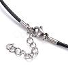 Round Leather Cord Necklaces Making MAK-I005-2mm-3