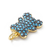 Rack Plating Brass Micro Pave Cubic Zirconia Charms KK-H443-06G-4