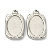 Non-Tarnish 304 Stainless Steel Pendant Cabochon Settings STAS-E191-13P-1