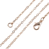 Brass Cable Chains Necklace Making MAK-N029-01RG-3