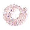 Electroplate Transparent Glass Beads Strands X-EGLA-N022-04A-D14-2