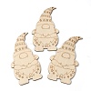 Christmas Theme Undyed Natural Wood Big Pendants X-WOOD-B001-10C-1
