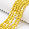 Opaque Solid Color Glass Beads Strands EGLA-A034-P10mm-D04-1