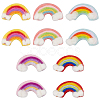 10Pcs 5 Colors Handwork Felt Needle Felting Rainbow Ornaments AJEW-BC0001-98-1