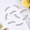 10Pcs Brass Middle East Rhinestone Beads RB-SC0001-08-4