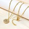 Brass Clear Cubic Zirconia Pendant Necklaces for Women LS-NJEW-A039-02E-G-2