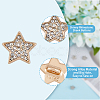 40pcs 2 Colors 1-Hole Alloy Rhinestone Shank Buttons BUTT-FH0001-005-4