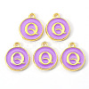 Golden Plated Alloy Enamel Charms X-ENAM-S118-10Q-2