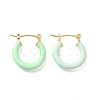 Brass Enamel Hoop Earrings for Women EJEW-M211-01LG-D-1