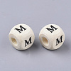 Printed Natural Wood Beads X-WOOD-T026-001M-2