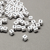 Large Hole Acrylic Letter European Beads X-SACR-Q103-6mm-01I-1