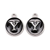 Platinum Plated Alloy Charms ENAM-S118-02Y-P-1