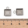 304 Stainless Steel Pendant Cabochon Settings STAS-Z201-02P-02-3