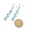 Lampwork Evil Eye & Acrylic Beaded Dangle Earrings EJEW-JE04972-04-4