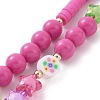 Round & Star Acrylic Beaded Mobile Phone Lanyard Wrist Strap HJEW-YW0001-03-9