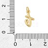 Brass Micro Pave Clear Cubic Zirconia Charms KK-D289-66G-T-3