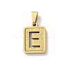 304 Stainless Steel Alphabet Pendants STAS-S152-01G-E-1