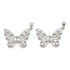 Brass Micro Pave Cubic Zirconia Peg Bails CU-CBA908F-03P-1