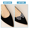 Glass Rhinestone Bowknot Shoe Decorations AJEW-WH0323-24C-4
