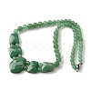 Natural Green Aventurine Faceted Bib Graduated Beaded Necklaces for Women NJEW-B128-01K-4