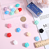 SUNNYCLUE 20Pcs 10 Colors Rose Food Grade Eco-Friendly Silicone Beads SIL-SC0001-44-3