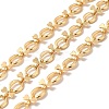 Rack Plating Brass Oval & Heart Bowknot Link Chains CHC-I040-04G-1