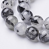 Natural Black Rutilated Quartz Beads Strands X-G-D295-10mm-2