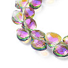 Electroplate Triangle Glass Beads Strands EGLA-A036-11A-M-4