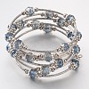 More Loops Glass Beads Wrap Bracelets BJEW-JB02043-2