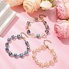 Electroplate Glass Beaded Stretch Bracelet Sets for Women BJEW-JB11213-2