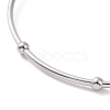 Non-Tarnish 201 Stainless Steel Hollow Out Heart Bangle BJEW-P285-01P-2