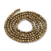 Electroplate Glass Beads Strands X-GLAA-H021-01A-FP07-4