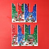 60Pcs 3 Colors Christmas Theme Rabbit Shaped Candy Plastic Bags ABAG-FS0001-05-8