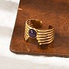 Natural Amethyst Finger Rings RJEW-K290-06G-5