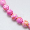 Synthetic Ocean White Jade Beads Strands G-L019-8mm-02-2