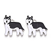 Rack Plating Alloy Enamel Dog Pendants PALLOY-T075-157A-1